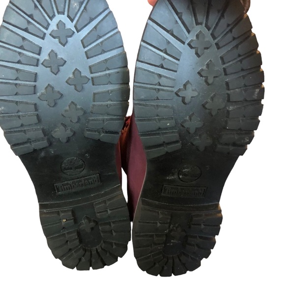 Timberlands Limited Edition Burgundy Velvet Boots size 9 - Picture 9 of 10